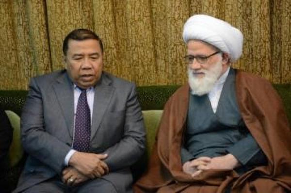 استقبال مرجع عاليقدر اسلام شيخ محمّد يعقوبي از سفير كشور اندونزي در نجف أشرف