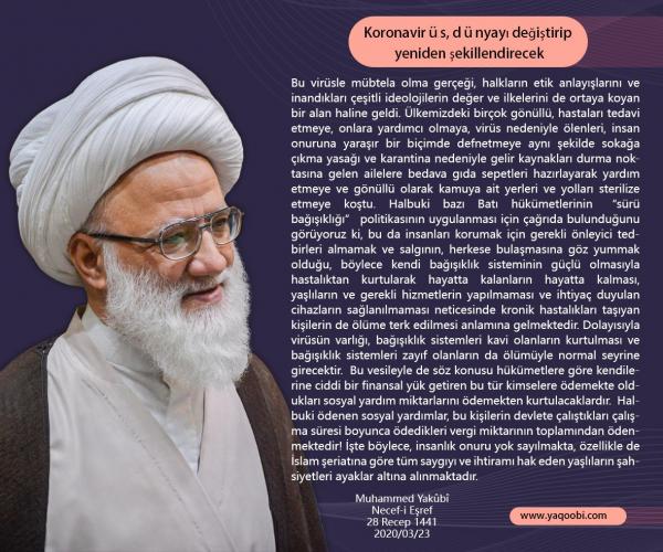 " Koronavirüs, dünyayı değiştirip yeniden şekillendirecek "